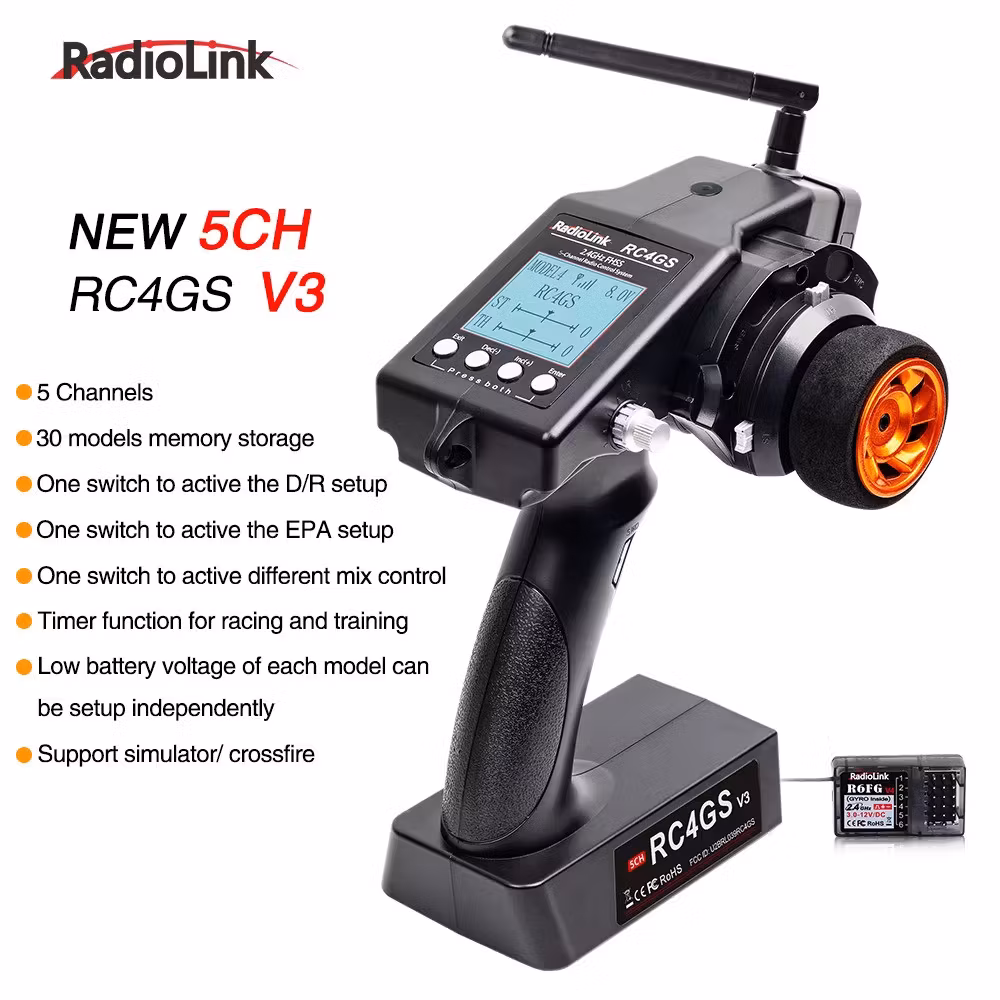 RadioLink RC4GS V3 2.4G 4CH med Gyro