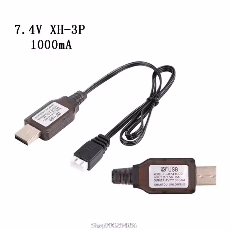 2S 7,4 volt LiPo USB lader 1000 mA