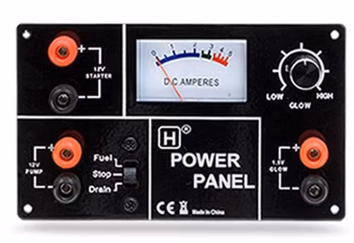 Power panel med justerbar gløding og indikator