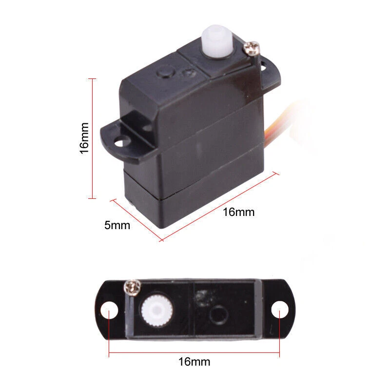 Micro servo 1,7 gram med 1,0 mm mini JST plugg