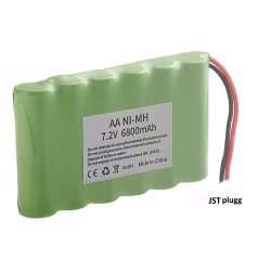 7,2 volt 6800 mAh NiMh batteripakke med JST plugg
