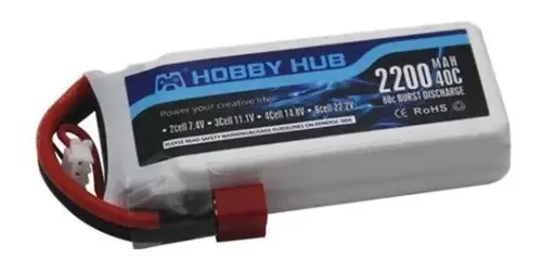 HH 11,1 volt 3S 40C 2200 mAh LiPo T-plugg