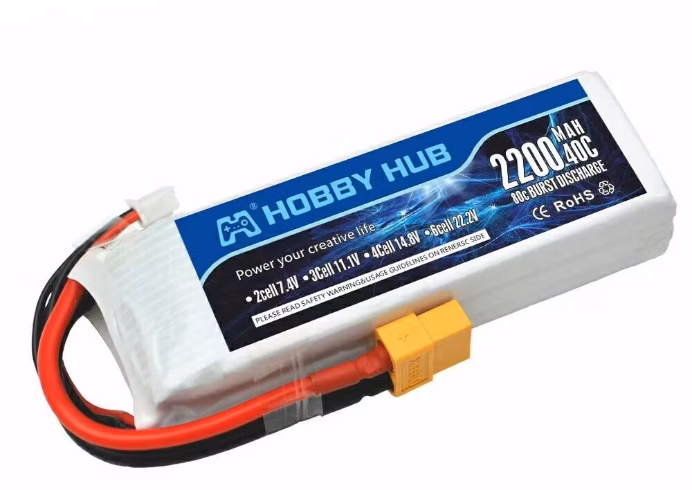 HH 11,1 volt 3S 40C 2200 mAh LiPo XT60 plugg