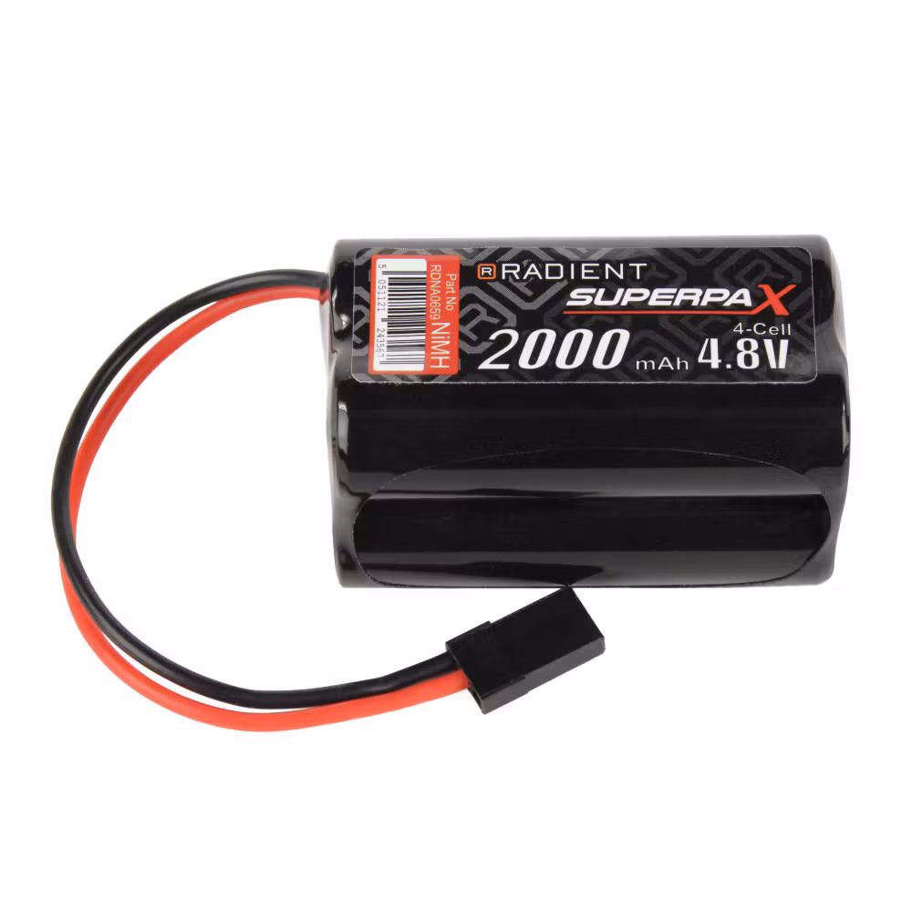 4,8 volt 2000 mAh kubbe mottakerbatteri