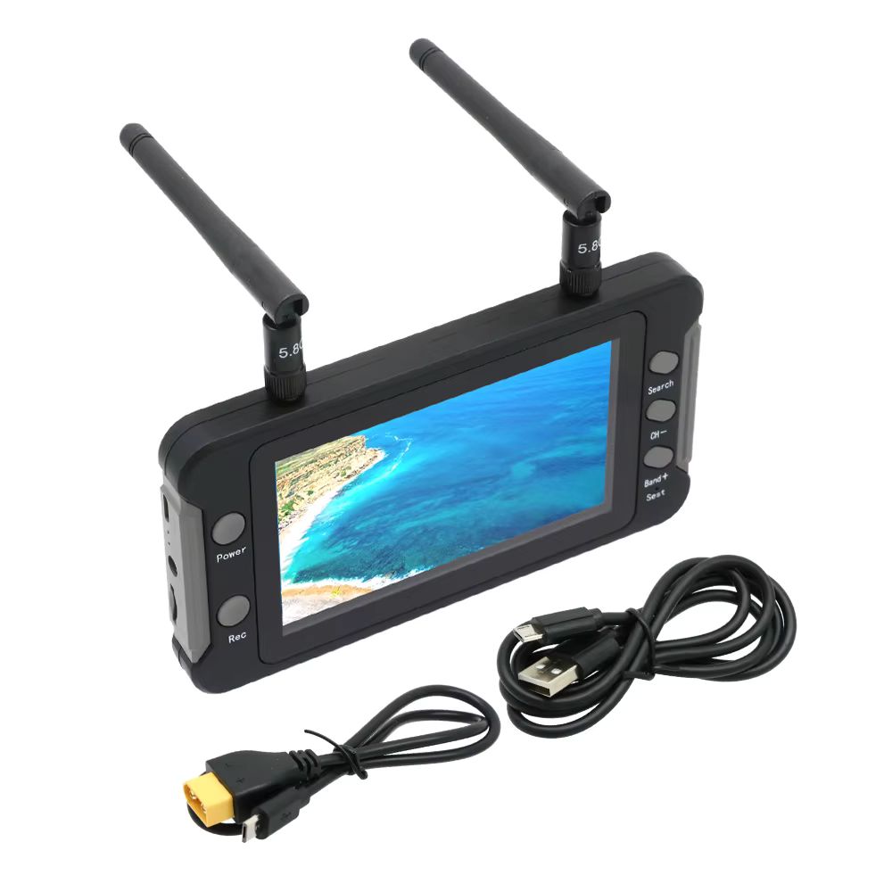 5,8 Ghz 40 kanaler Doble antenner FPV skjerm