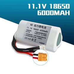 11,1 volt 3S 6000 mAh LiPo XT60 plugg