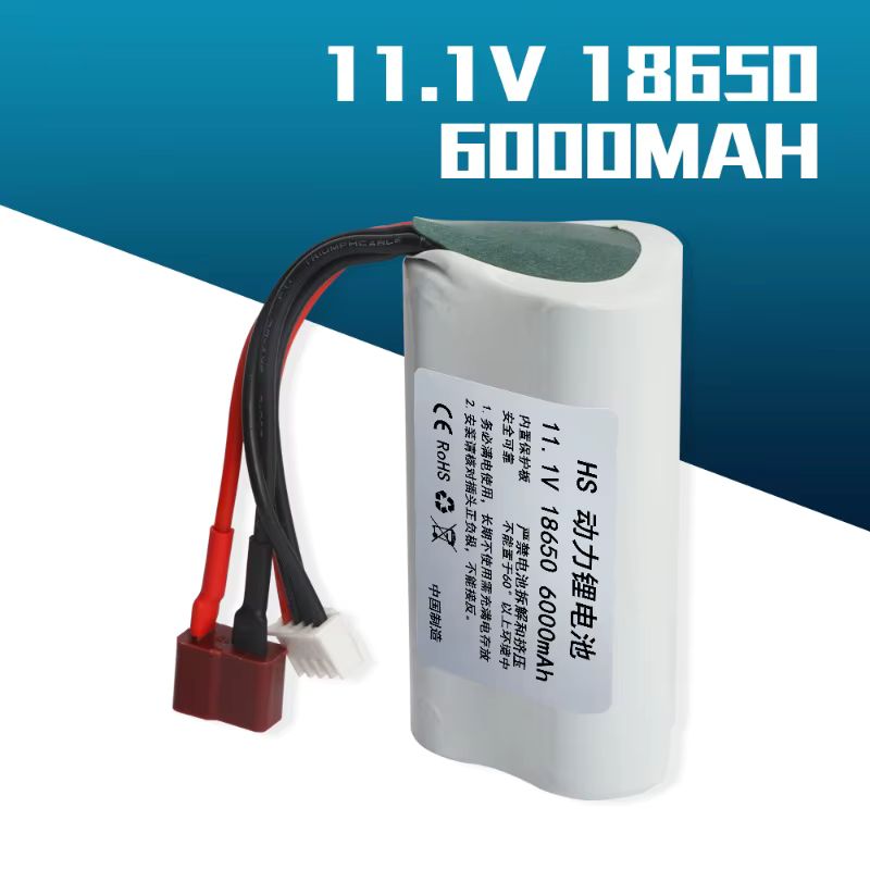 11,1 volt 3S 20C 6000 mAh LiPo T-plugg