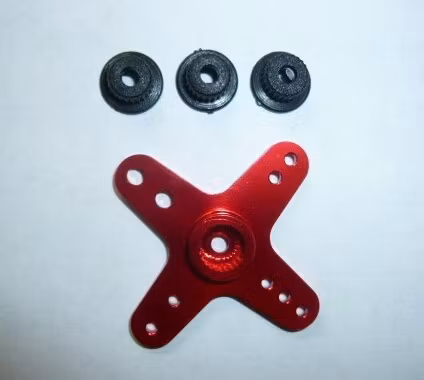 Servohorn aluminium kryss 3 stk servosavers 42,5 mm