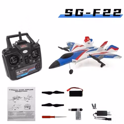 SG-F22 3D 6D RC Plane 4 ch 2.4G med LED Lights Gyro RTF hvit