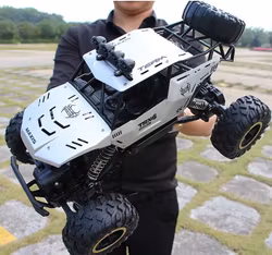 Maxis 1:12 2.4GHz 37 cm RC Rock Crawler 4WD Titan sølv Off Road