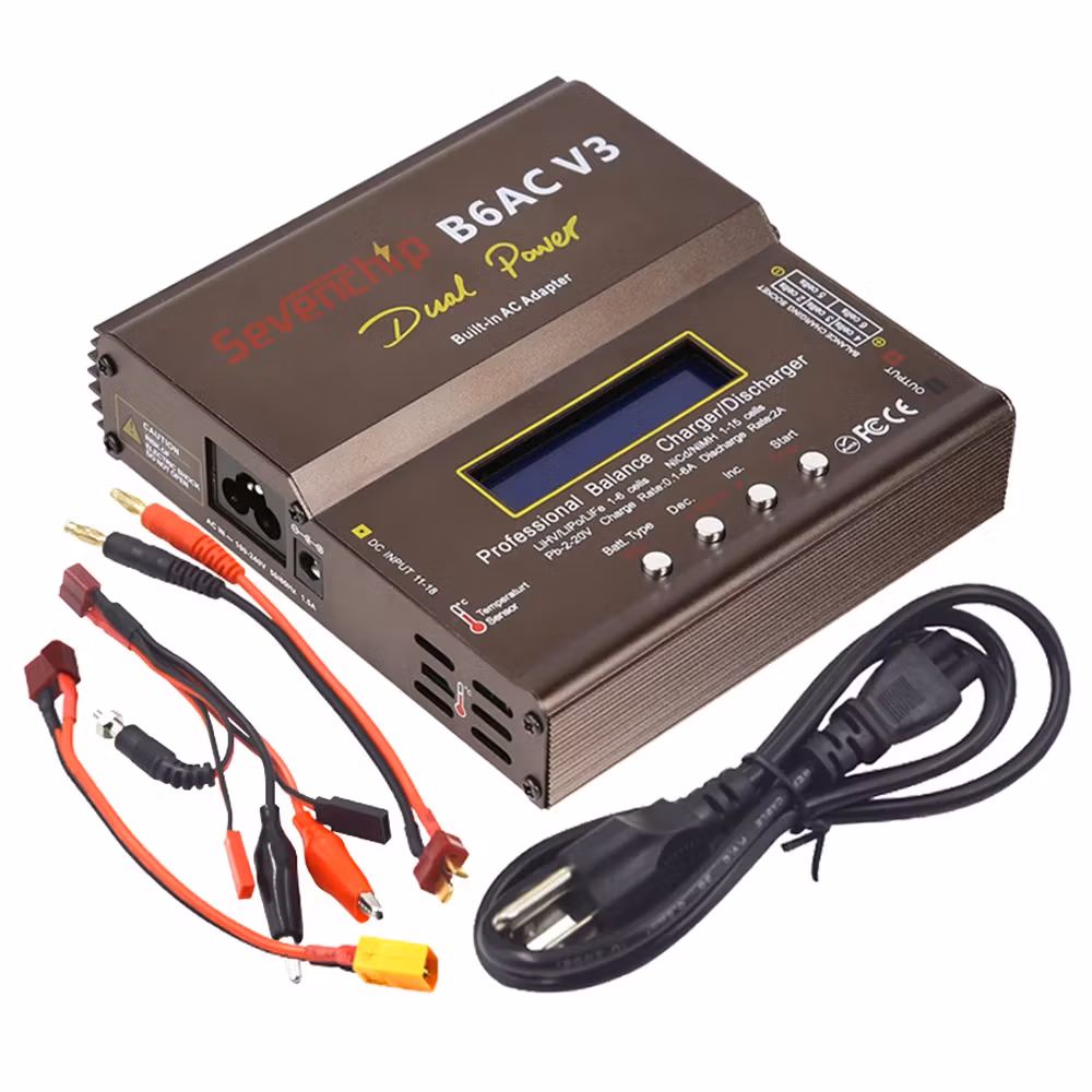 B6-AC/DC V3 80 watt Charger 1-6 Cells LiPo, LiIon, LiFe, NiMh, NiCad, Pb