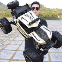 1:8 2.4GHz 50 cm RC Mega Rock Crawler 4WD Sølv Off Road