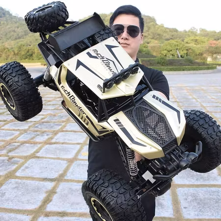 1:8 2.4GHz 50 cm RC Mega Rock Crawler 4WD Sølv Off Road