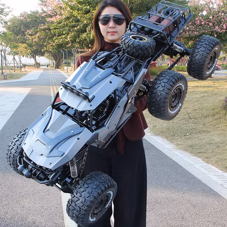 1:8 2.4GHz 70 cm RC Mega Rock Crawler 6WD Sølv Off Road