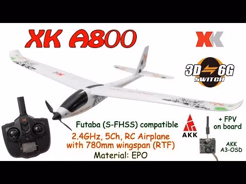 Wltoys XK A800 4/5 CH 3D/6 axis Gyro System RTF