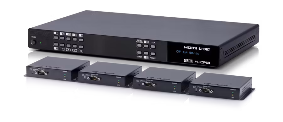 CYP/// HDMI till HDBaseT Matris med 4 mott, HDCP 2.2, 4K