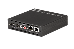 DVI sändare över HDBaseT, 100m, PoC, LAN, Analogt Ljud
