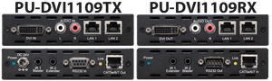 DVI över HDBaseT, 100m, PoC, LAN, Analogt Ljud