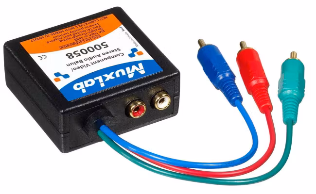 Muxlab Komponent-video balun med Stereo ljud