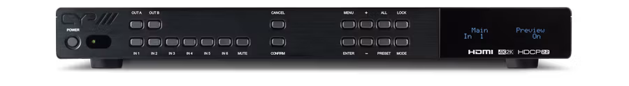 CYP/// HDMI Matris 6x2, 4K, PiP, HDCP 2.2, Audio De-embedding