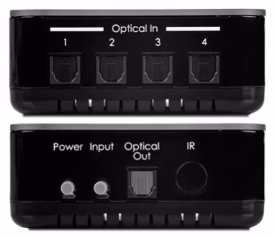 CYP/// Optisk Toslink Switch 4:1 med fjärrkontroll