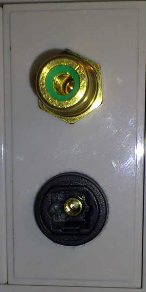 Modul Vägguttag koax + Toslink
