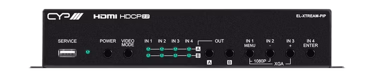 CYP/// HDMI Switch 4:2, med Multi-vy och video inspelning/ streaming