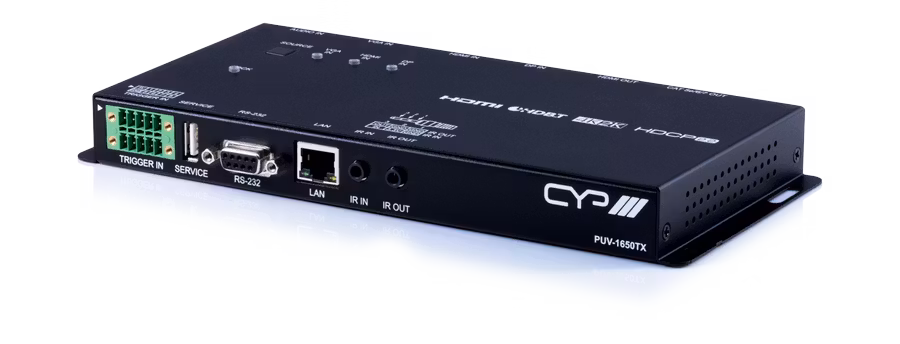CYP/// Multi-format HDBaseT sändare med HDMI, DP och VGA input