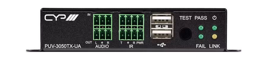 CYP/// PUV-3050TX-UA UHD+ HDMI over HDBaseT 3 Transmitter with analogue audio I/O & USB 2.0 pathway (18Gbps, 4K@60Hz 4:4:4, 8-bit, HDR)