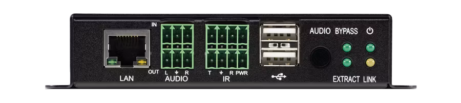 CYP/// PUV-3090RX-UEA UHD+ HDMI over HDBaseT3 Receiver with analogue audio I/O, USB 2.0 pathway & LAN (18Gbps, 4K@60Hz 4:4:4, 8-bit, HDR)