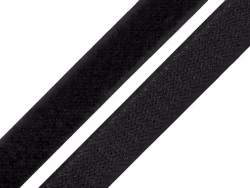 Kardborreband, svart, 16 mm