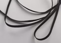 Resår, svart, 3 mm bred, 5 meter