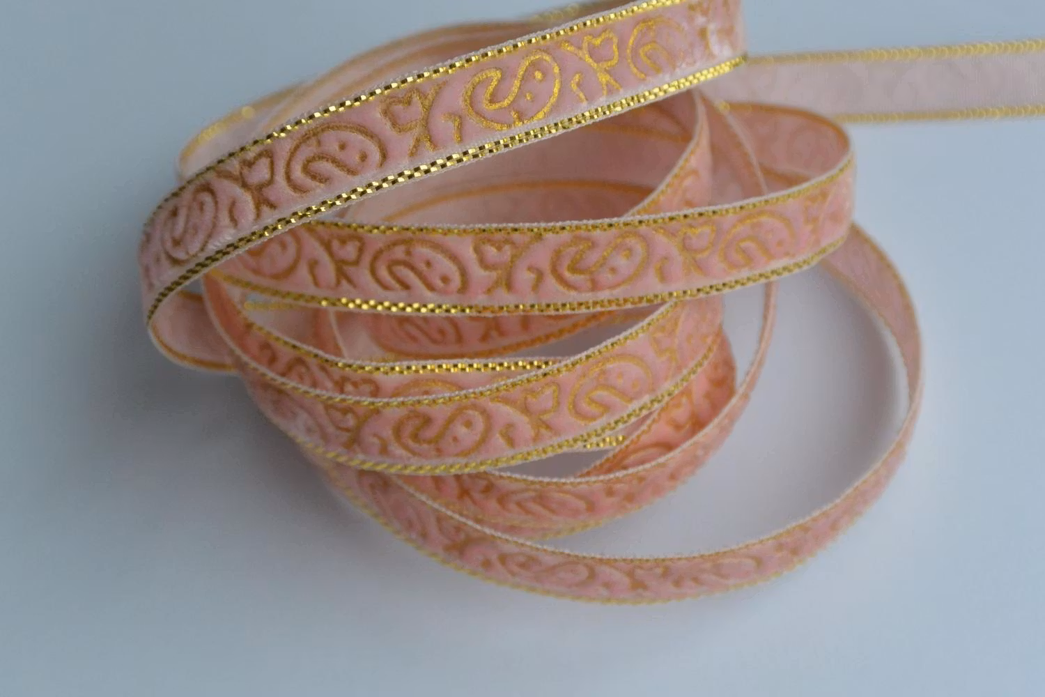 Sammetsband med lurex, 10 mm