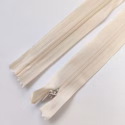 Osynligt, dolt blixtlås, 30-60 cm, antikvit/crème. (EU)