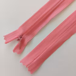 Osynligt, dolt blixtlås, 60 cm. Rosa. (EU)