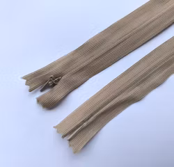 Osynligt, dolt blixtlås, 50 cm. Beige. (EU)