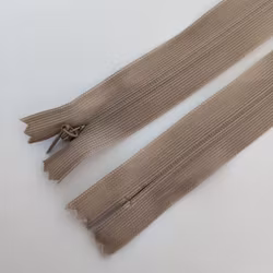 Osynligt, dolt blixtlås, 30 cm. Beige. (EU)