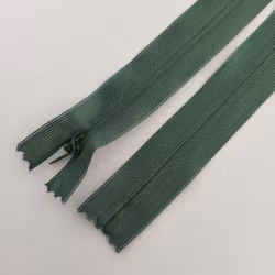 Osynligt, dolt blixtlås, 50 cm. Gröngrå. (EU)