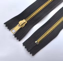 14 cm jeanslås, 6 mm. Svart