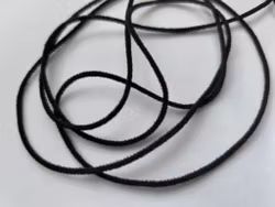 Mjuk rundresår, anoraksnodd, svart, 2 mm/5meter