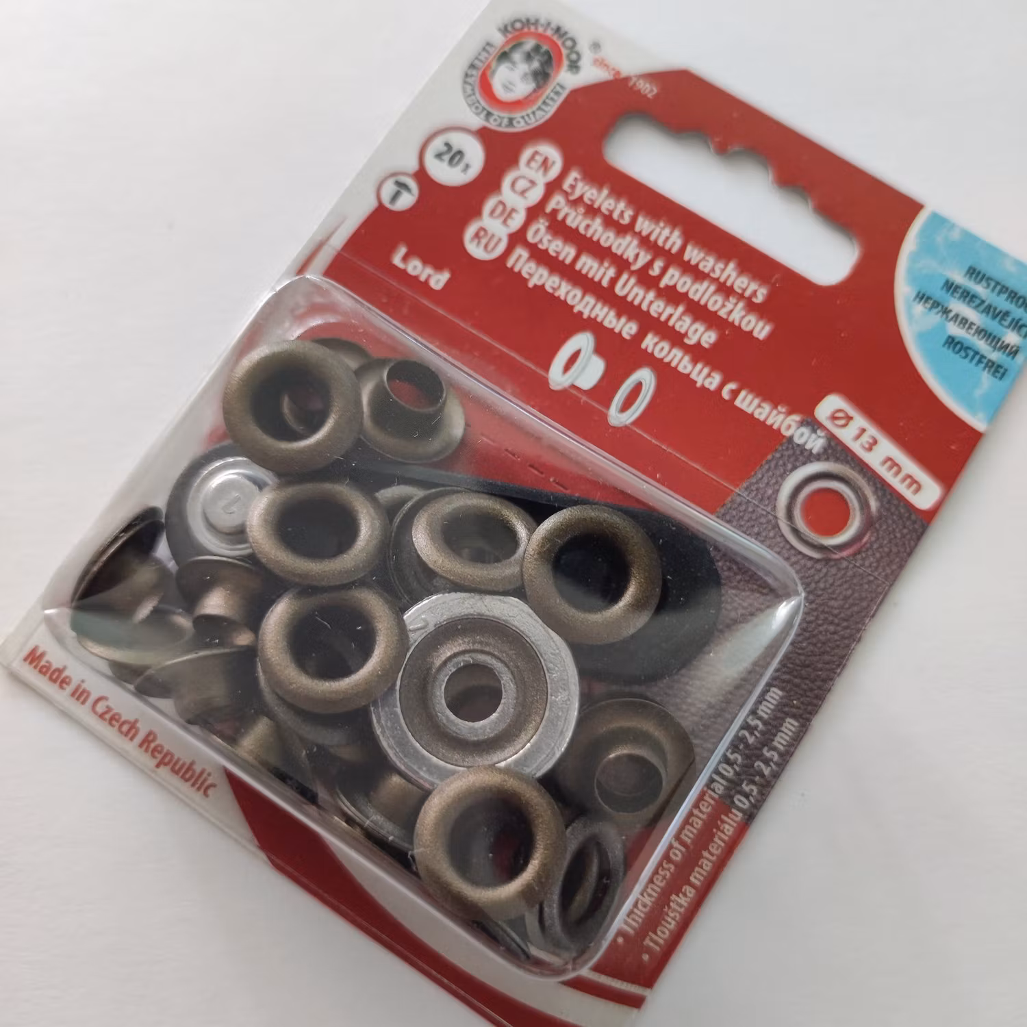 Öljetter med verktyg, 7 mm, 20st, Gammal mässing