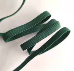 Resår, resårband, grön, 7 mm