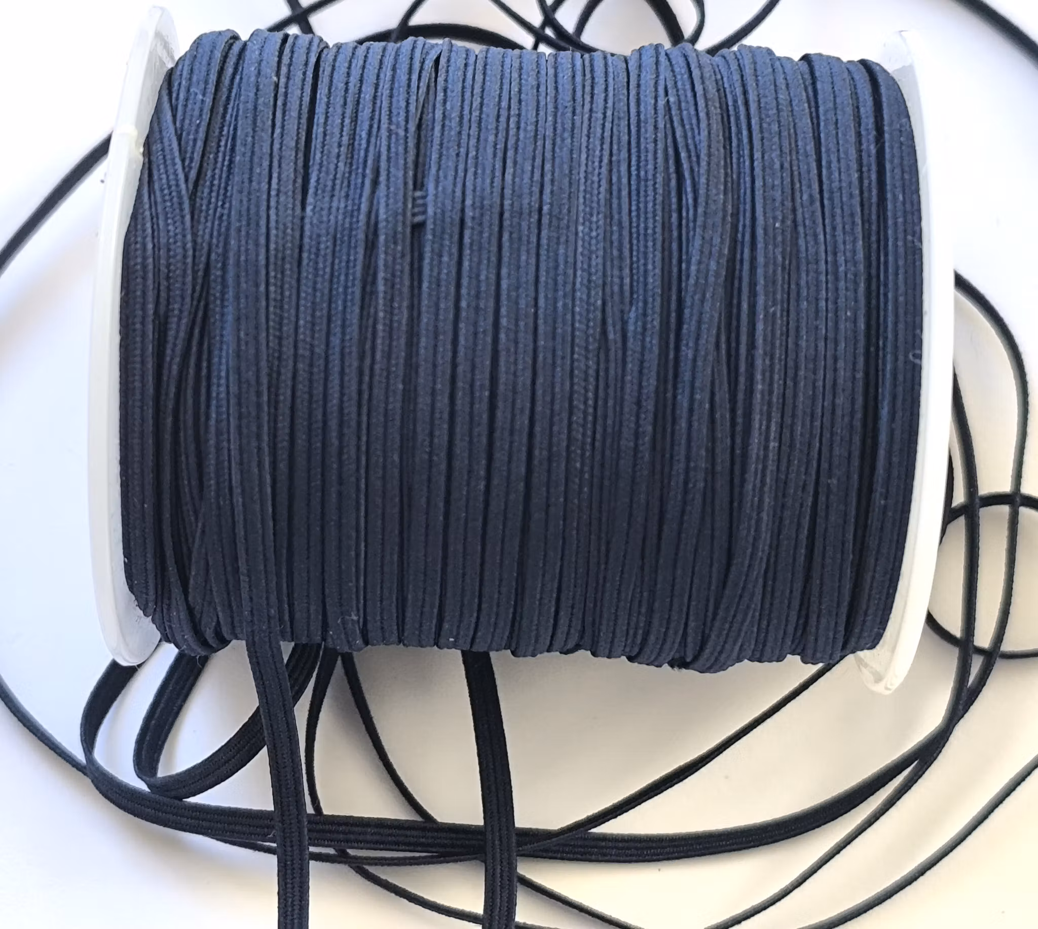 Resår, marinblå, 3 mm bred, 5 meter