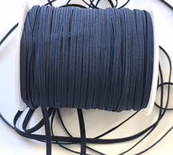 Resår, marinblå, 3 mm bred, 5 meter