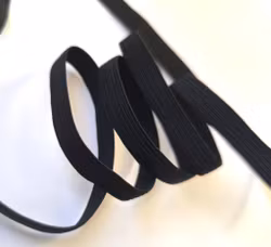 Resår, resårband, svart, 10 mm