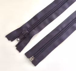 Dragkedja, blixtlås 5mm, 85 cm. Mörklila