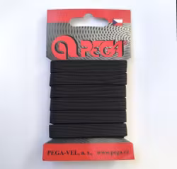 Resår, svart, 9 mm bred, 5 meter