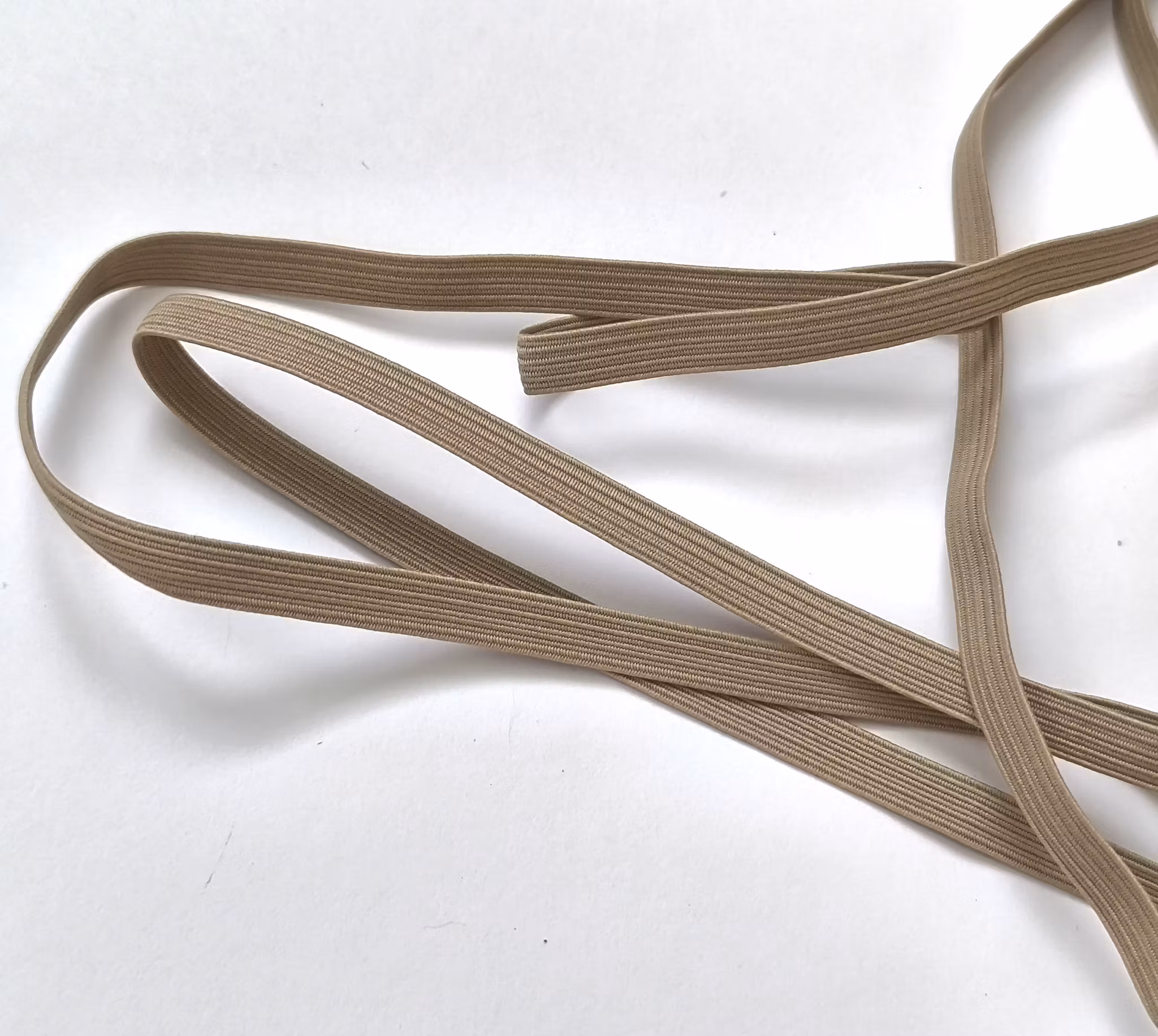 Resår, resårband, beige, 7 mm