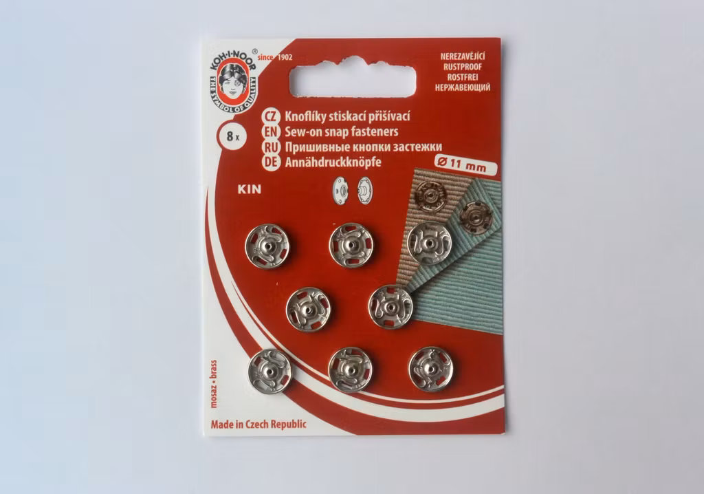 Tryckknappar, 11 mm, 8 st.