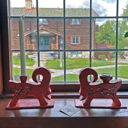 Julbock med ljushållare